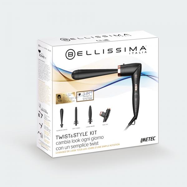 IMETEC BELLISSIMA TWIST e STYLE KIT (11888A) - PIASTRA MODELLANTE CAPELLI - PIASTRA IN CERAMICA - 200W