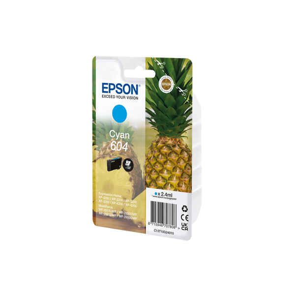 EPSON 604 CIANO (C13T10G24010) - CARTUCCIA ORIGINALE