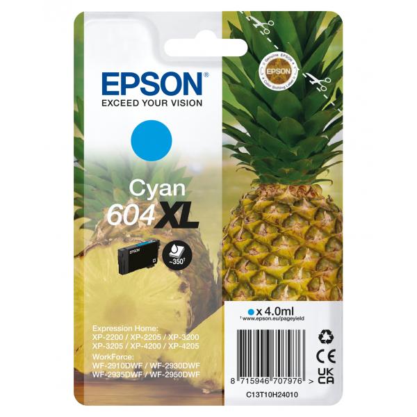 EPSON 604XL CIANO (C13T10H24020) - CARTUCCIA ORIGINALE AD ALTA EFFICIENZA