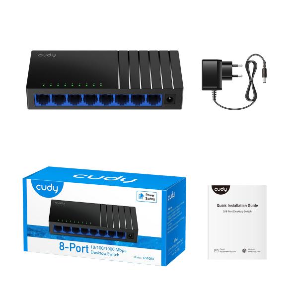 CUDY GS108D - DESKTOP SWITCH 8 PT GIGABIT