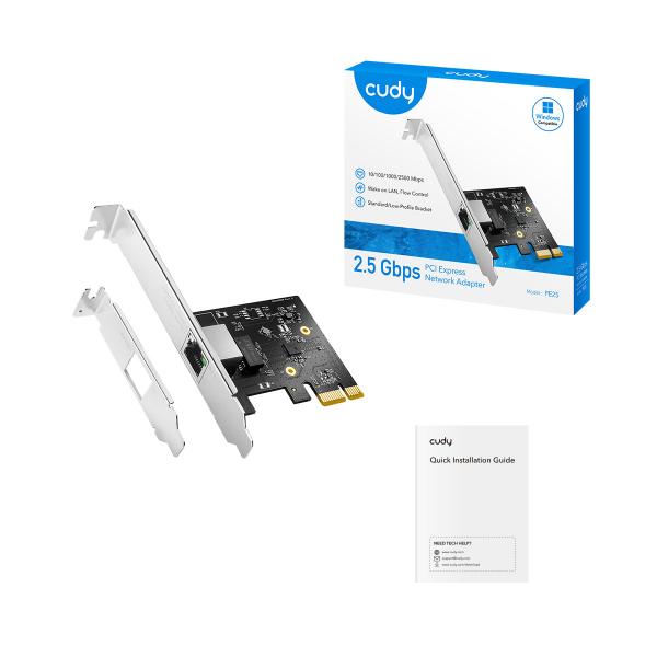 CUDY PE25 - SCHEDA DI RETE PCI EXPRESS ETHERNET 2.5Gbps