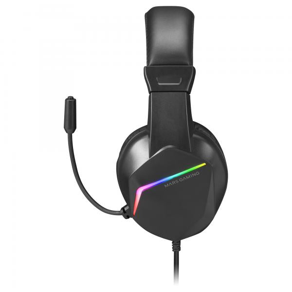 MARSGAMING GAMING CUFFIA+MIC MH122 BLACK RGB PC MAC CONSOLES SAMRTHPONE TAB