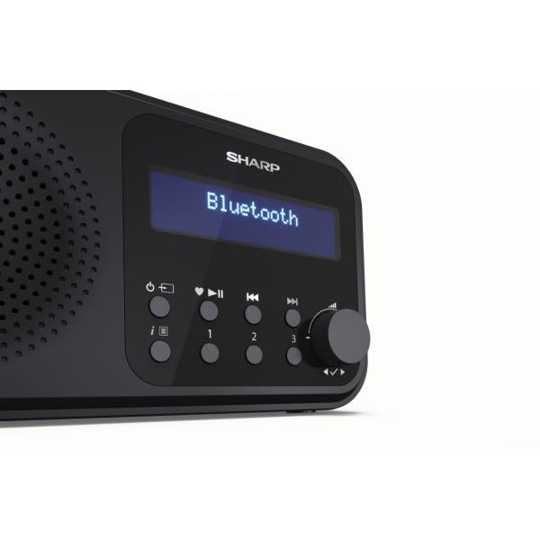 SHARP DR-P420(BK) - RADIO DIGITALE PORTATILE - DAB/DAB+ - LCD MONOCROMATICO - BLUETOOTH 5.0 - BLACK