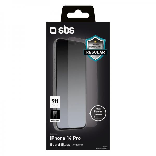 SBS Glass screen protector per iPhone 14 Pro - (SBS TESCRGLIP1461P protezione per lo schermo e il retro dei telefoni cellulari Pellicola proteggischermo trasparente Apple 1 pz)