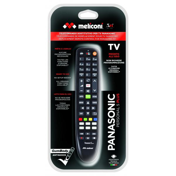 Meliconi Gumbody Personal 5 plus telecomando IR Wireless TV Pulsanti