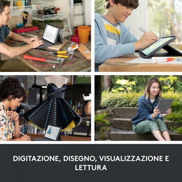 Logitech 920-011204 tastiera per dispositivo mobile QWERTY Italiano Smart Connector Grafite