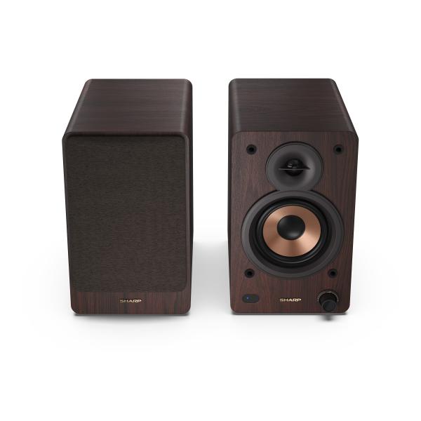 SHARP CP-SS30(BR) - ALTOPARLANTI ATTIVI DA DESKTOP - 60W RMS - CHASSIS LEGNO - BLUETOOTH 5.0 - USB - BROWN