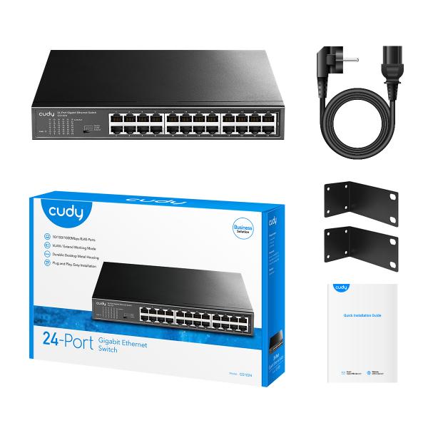 CUDY GS1024 - SWITCH 24 PT GIGABIT - METAL CHASSIS