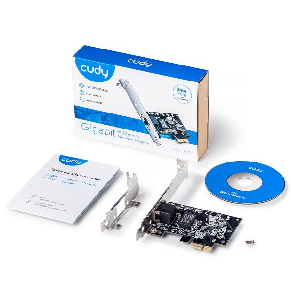 CUDY PE10 - ADATTATORE DI RETE GIGABIT PCI EXPRESS