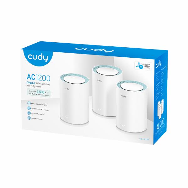 CUDY M1300(3-PACK) - MESH SYSTEM AC1200 WI-FI AC1200 WI-FI GIGABIT - 3 NODI