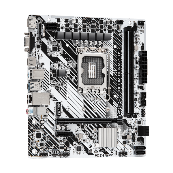 ASROCK H610M-HDV/M.2+ D5 - MAINBOARD MICRO ATX - DDR5 - SOCKET 1700
