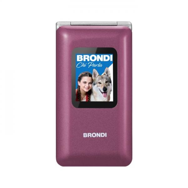 BRONDI AMICO PREZIOSO (VIOLA) - TELEFONO CELLULARE PER ANZIANI - TASTO SOS - CONTROLLO REMOTO - DOPPIO DISPLAY