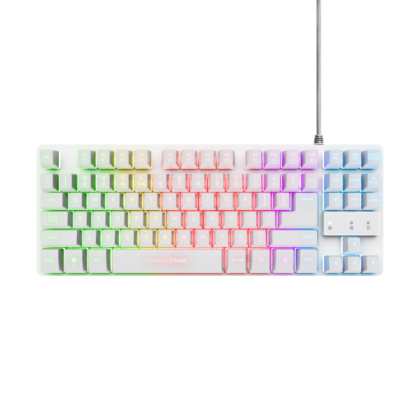 Trust GXT 794W tastiera Mouse incluso Gaming USB QWERTY Italiano Bianco