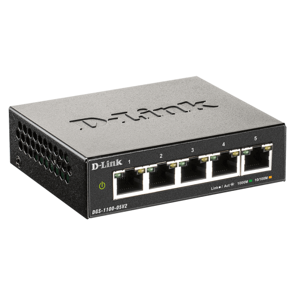 D-LINK DGS-1100-05V2 - SMART SWITCH 5 PORTE GIGABIT GESTITE