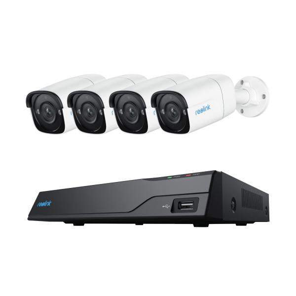REOLINK NVS8-5MB4 (PS2KB02-8) - KIT 4 TELECAMERE P320 + NVR POE 8CH - HDD 2TB INCLUSO