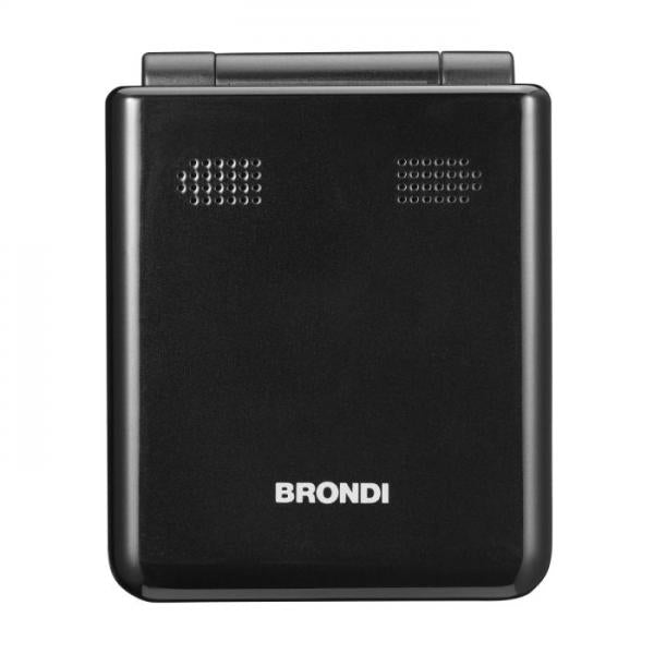 BRONDI FLIPPER BLACK METAL 2.4" CLAMSHELL
