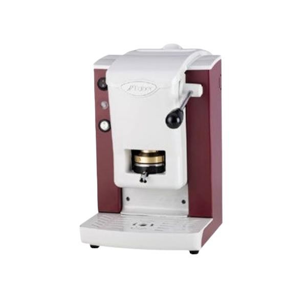 FABER SLOT PLAST BASIC - MACCHINA PER CAFFE'' CON PRESSACIALDA IN OTTONE - TELAIO IN METALLO BORGOGNA E FRONTALE IN POLICARBONATO BIANCO