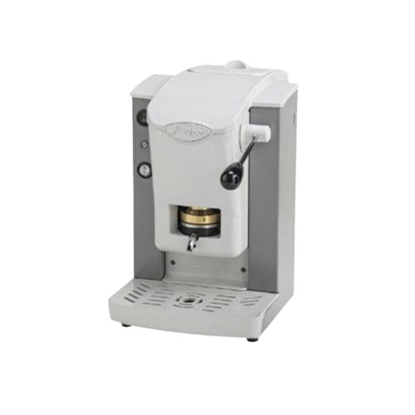 FABER SLOT PLAST BASIC - MACCHINA PER CAFFE'' CON PRESSACIALDA IN OTTONE - TELAIO IN METALLO GRIGIO E FRONTALE IN POLICARBONATO BIANCO