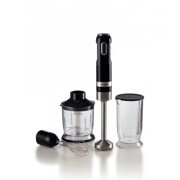 ARIETE MODERNA NERO (602/02) - FRULLATORE AD IMMERSIONE CON BICCHIERE, TRITATUTTO E FRUSTA - TASTO TURBO - 1000W