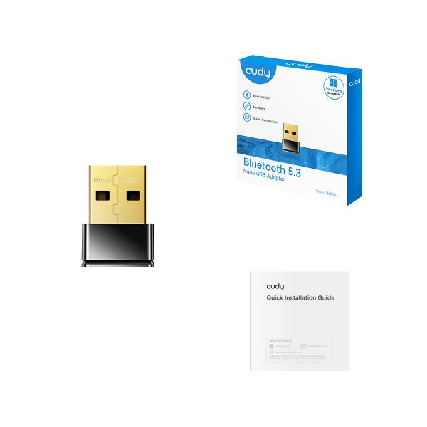 CUDY BU530 - ADATTATORE BLUETOOTH 5.3 USB NANO