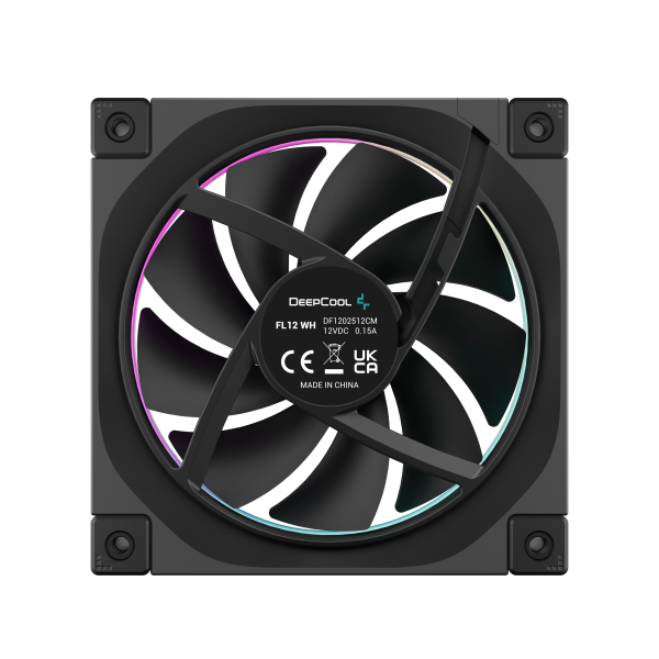 DEEPCOOL VENTOLE CASE FL12 NERA ARGB PWM BASSO RUMORE