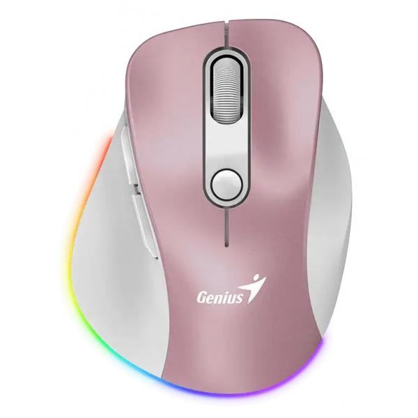 GENIUS MOUSE WIR. ERGO 9000S PRO MINI RGB BT DUO WIRELESS (BT +2.4Ghz) PINK