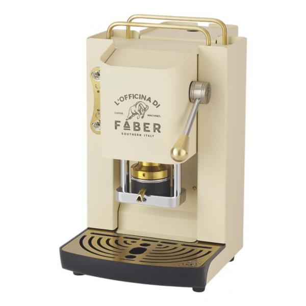 FABER PRO DELUXE SABBIA IVORY - MACCHINA PER CAFFE'' - PRESSACIALDA IN OTTONE - ELETTROVALVOLA E TERMOSTATO 95 - TELAIO IN ACCIAIO