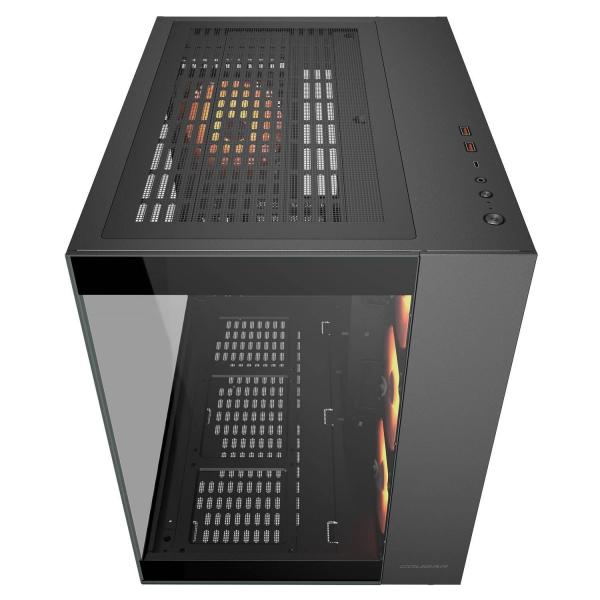 COUGAR CASE MID TOWER CUBE FV 150 RGB BLK D.CHAMBER 3*120+120mm ARGB FAN