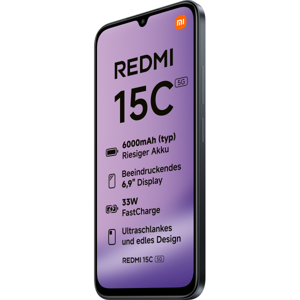 XIAOMI REDMI 15C 5G (MIDNIGHT BLACK) - SMARTPHONE 6.9"" - RAM 4GB - STORAGE 128GB - EU