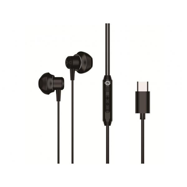 CONCEPTRONIC BRENDAN04B - AURICOLARI EARBUD - BLACK - USB-C