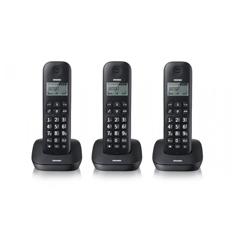 BRONDI GALA TRIO (NERO) - TELEFONO CORDLESS TRIPLO