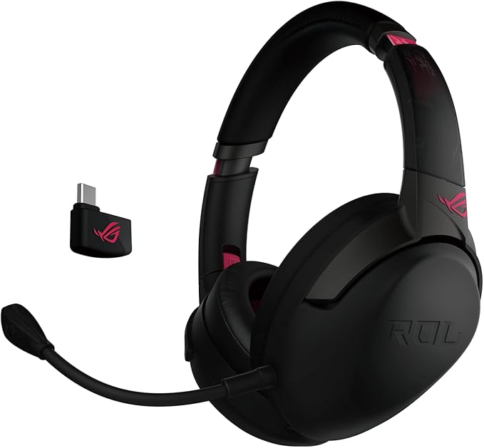 ASUS ROG Go 2.4 Electro Punk - 2.4 GHz wireless gaming headset with USB-C