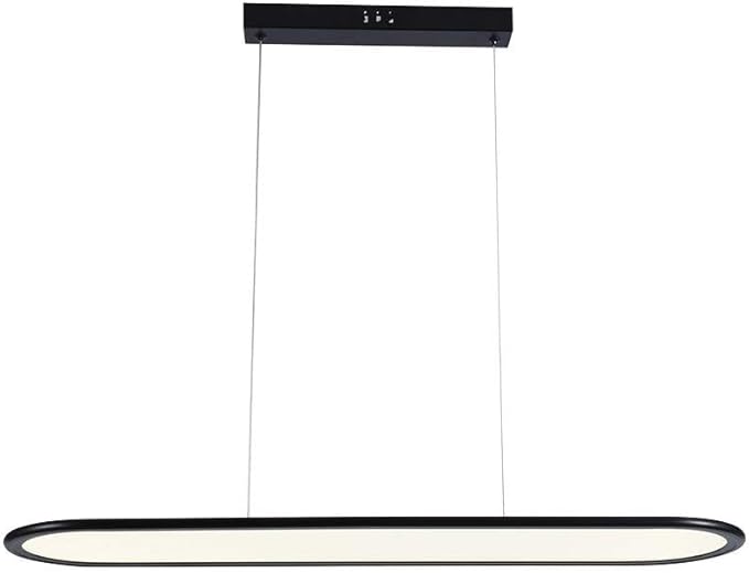 V-TAC VT-7821 Lampadario LED 24W plafoniera ovale sospesa 80 * 100cm design moderno colore nero luce 4000K - 10045