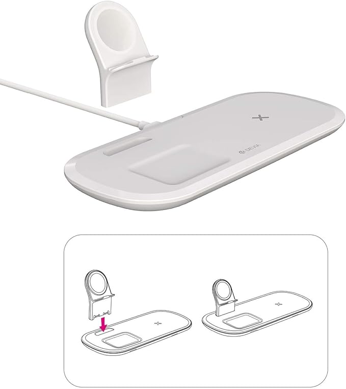 Devia Caricatore Qi 3in1 con base magnetica A. Watch iPhone 12 ecc