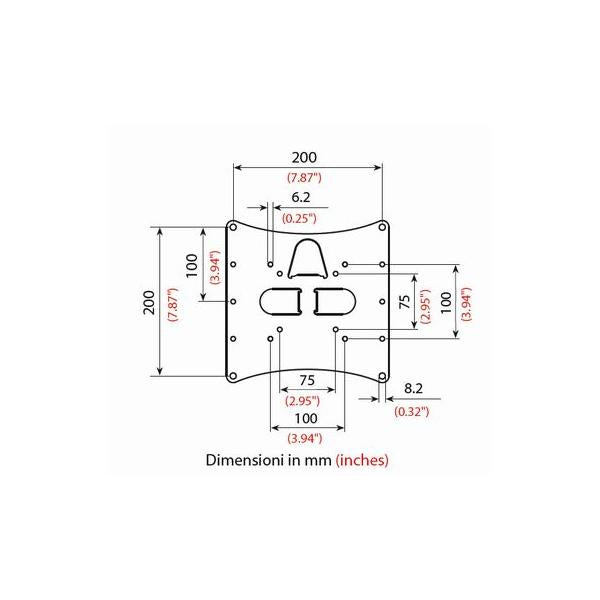 BRAVO LCD 10 - STAFFA A MURO A 3 SNODI PER TV 23""/40"" - MAX 20 KG - VESA 100/200