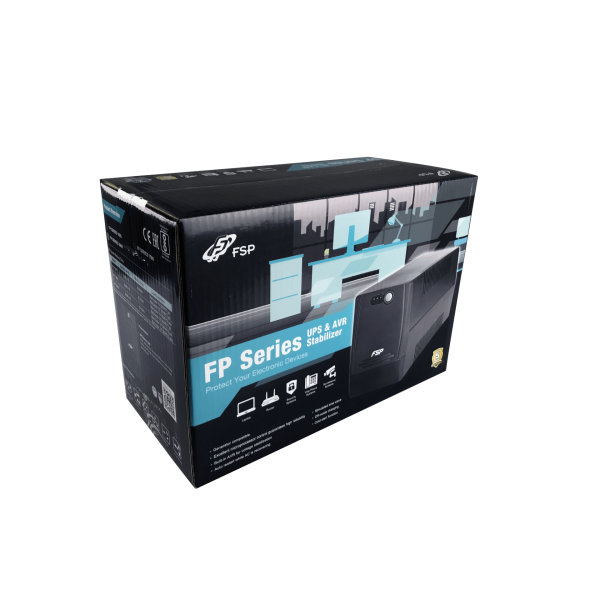 FSP FORTRON UPS FP600 600VA 360W 230V/60HZ 8xAVRFP600 1x12V/7AH, 2xSCHUKO