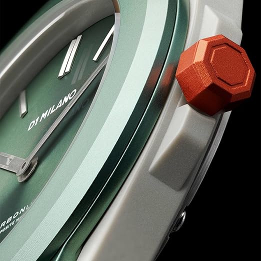 D1 Milano Carbonlite CLRJ07 - Orologio analogico da uomo, marrone chiaro::blu, Medium, Cinturino