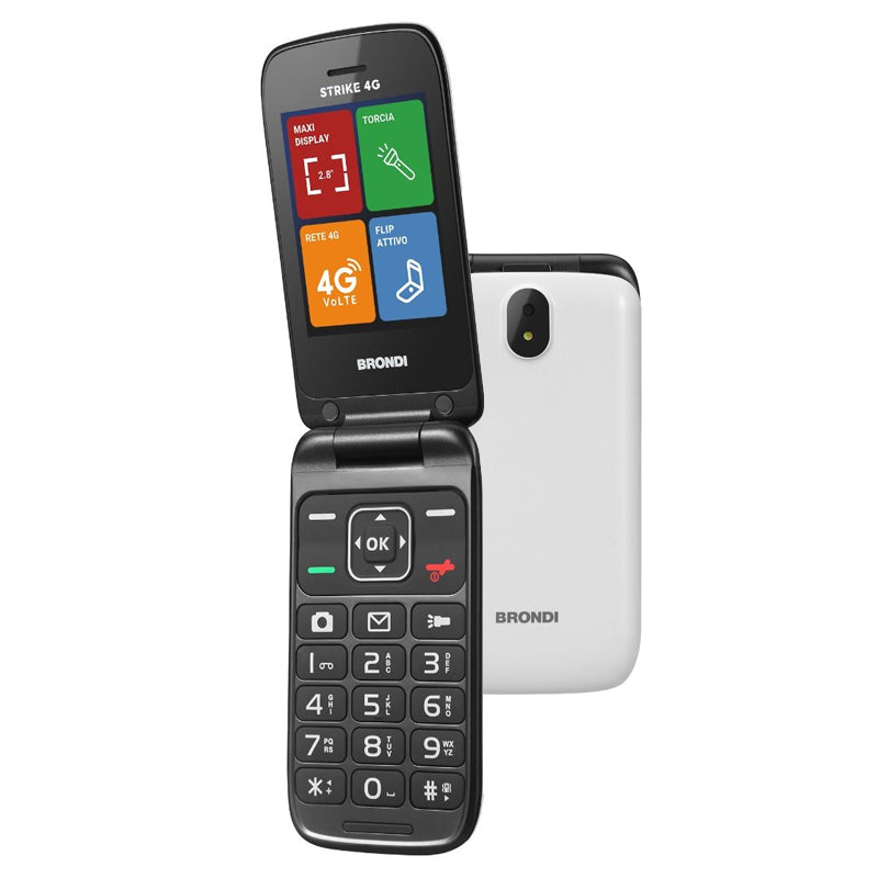 BRONDI STRIKE 4G (GRIGIO) - TELEFONO CELLULARE - TORCIA - FOTOCAMERA - VOLTE - CONNETTIVITA 4G