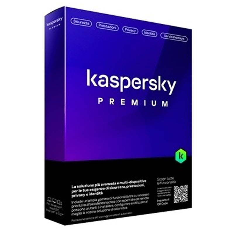 KASPERSKY PREMIUM - SOFTWARE SICUREZZA 1 DEVICE / 1Y - SUPERSLIMBOX (KL1047T5AFS-SSB)