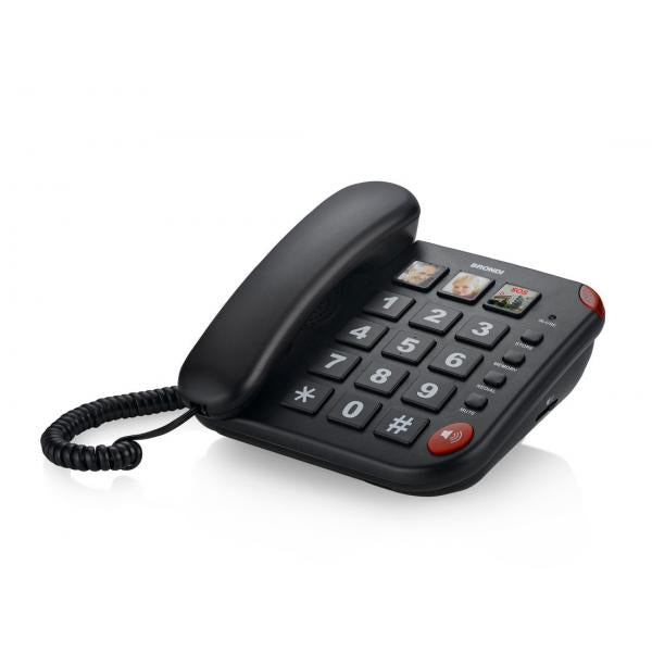 BRONDI BRAVO 15 (NERO) - TELEFONO CORDED - TASTI GRANDI