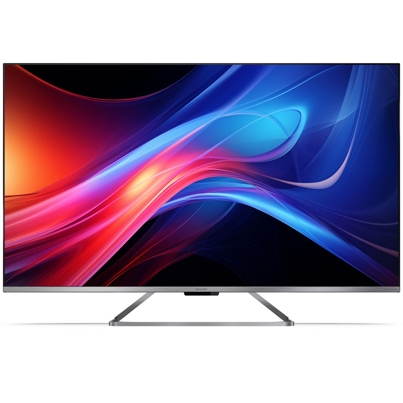 SHARP 55GP7265E - 55"" GOOGLE TV QLED 4K - FRAMELESS - TV SAT CERTIFICATO - HDR - AUDIO HARMAN KARDON - ARGENTO - IT - TELECOMANDO SOLARE