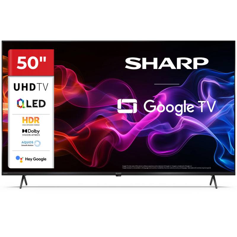 SHARP 50HP5265E - 50"" GOOGLE TV QLED 4K - FRAMELESS - DOLBY AUDIO / VISION - CHROMECAST - BLACK - IT