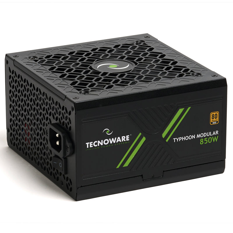 TECNOWARE PSU TYPHOON 850 MODULAR (FAL851TPM) - ALIMENTATORE 850W CON VENTOLA SILENZIOSA 12 CM - MODULAR 80+ GOLD, PFC ATTIVO