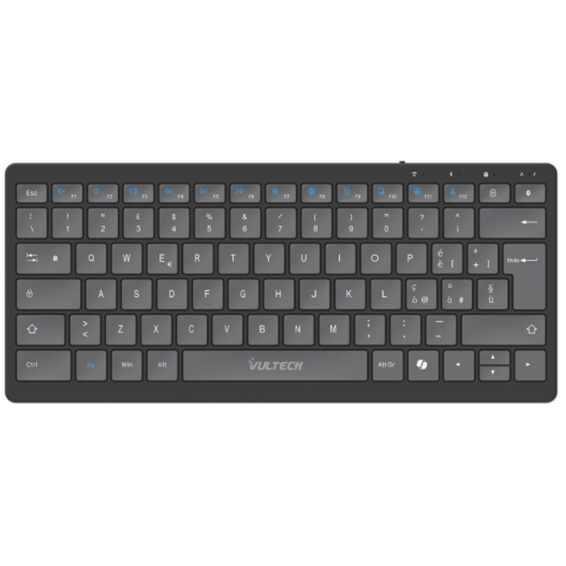 VULTECH KEY-601WBT - MINI TASTIERA SLIM WIRELESS + BLUETOOTH - LOW PROFILE - BATTERIA INTEGRATA RIC.