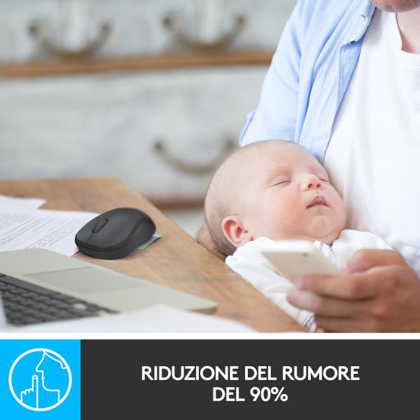 MOUSE LOGITECH M220 Silent - WIRELESS GRAY 910-004878