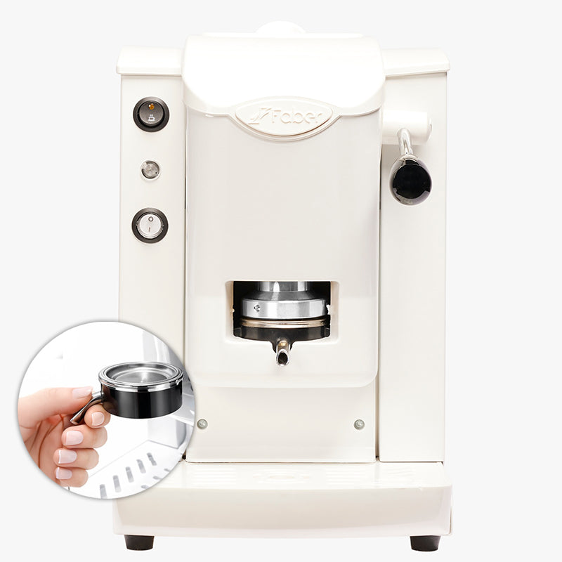 FABER SLOT PLAST LITE2.1 BIANCO (SPBIABLT2.1) - MACCHINA CAFFE A CIALDE - 95 GRADI - PORTACIALDE ESTRAIBILE