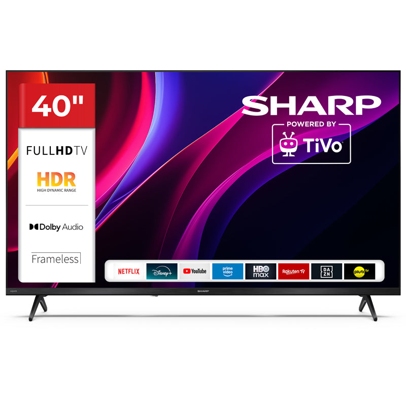 SHARP 40HE2245E - 40"" LED FHD - FRAMELESS - COMP. TV SAT - AUDIO DOLBY DIGITAL+ / DTS HD - CHROMECAST - BLACK - IT