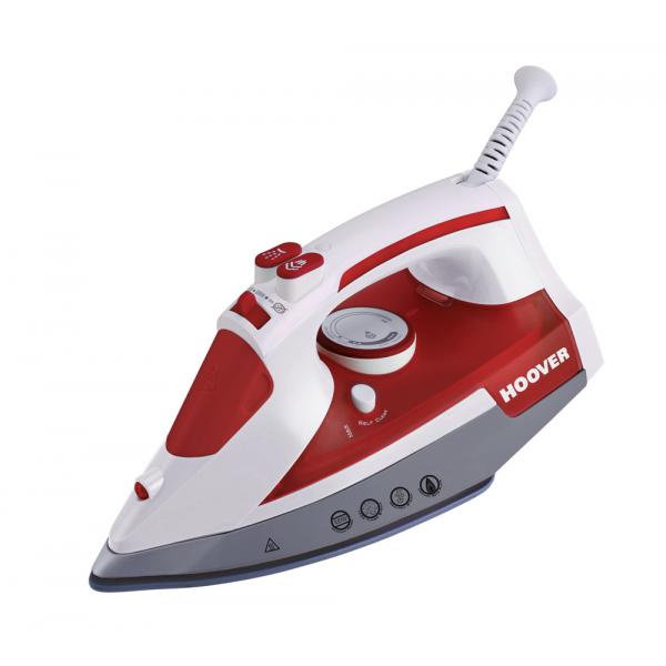 Hoover IRONjet TIM2500EU 011 Ferro da stiro a secco e a vapore Piastra in Ceramica 2500 W Bianco, Rosso