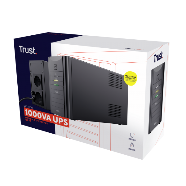 Trust Oxxtron 1000VA gruppo di continuità (UPS) 1 kVA 2 presa(e) AC