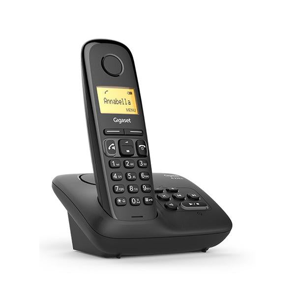GIGASET A270A (NERO) - TELEFONO CORDLESS - FUNZIONE SVEGLIA - VIVAVOCE - SEGRETERIA